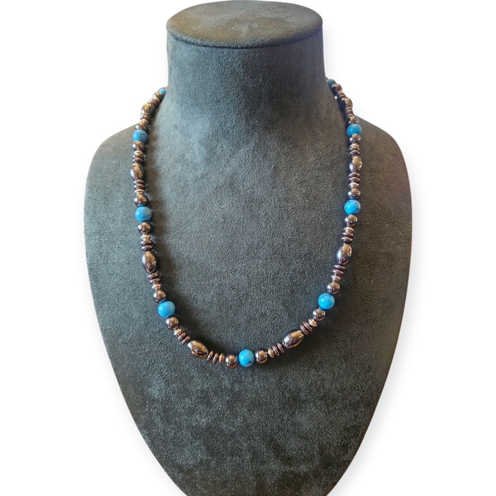 Hematite and Howlite Necklace